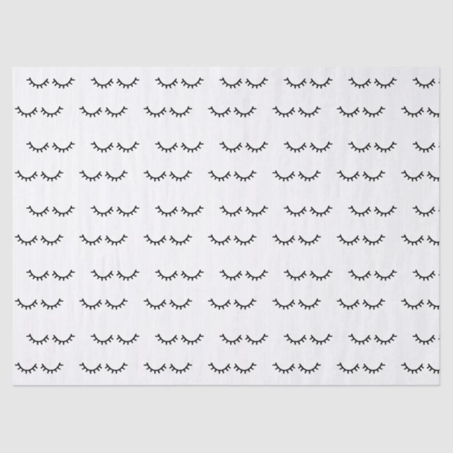 Schwarze Wimpern Seidenpapier (Vorderseite)