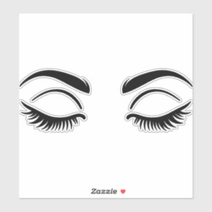 Schwarze Wimpern Wimpern Schönheit Wimper Aufkleber