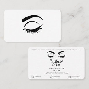 Schwarze Wimpern Wimpern Schönheit Wimpern Visitenkarte