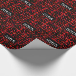Schwarze Wirbel (rot) Geschenkpapier