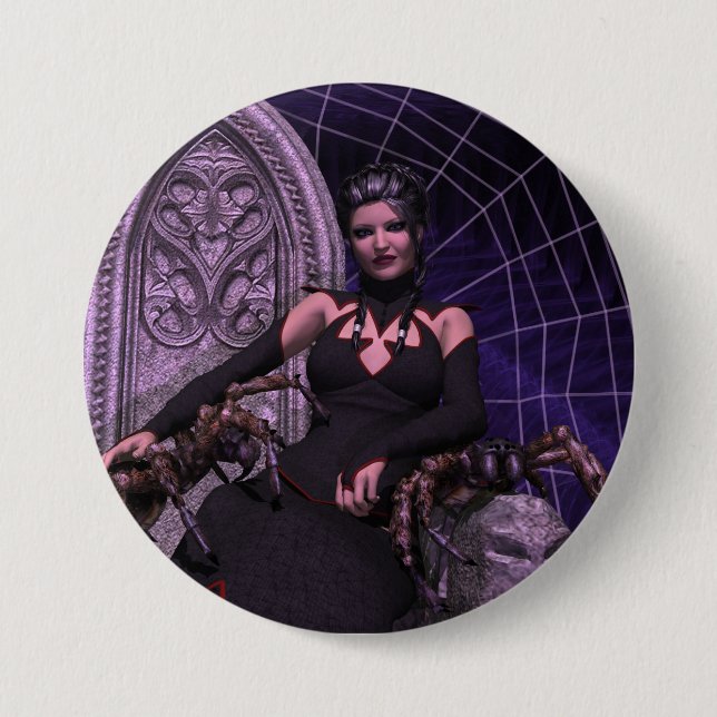 Schwarze Witwe Button (Vorderseite)
