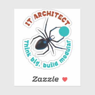 Schwarze Witwe IT-Architekt Modular Lustig Aufkleber
