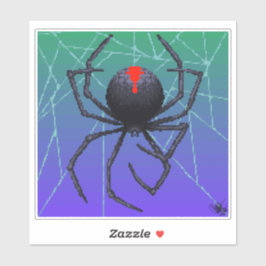 Schwarze Witwe Pixel Aufkleber