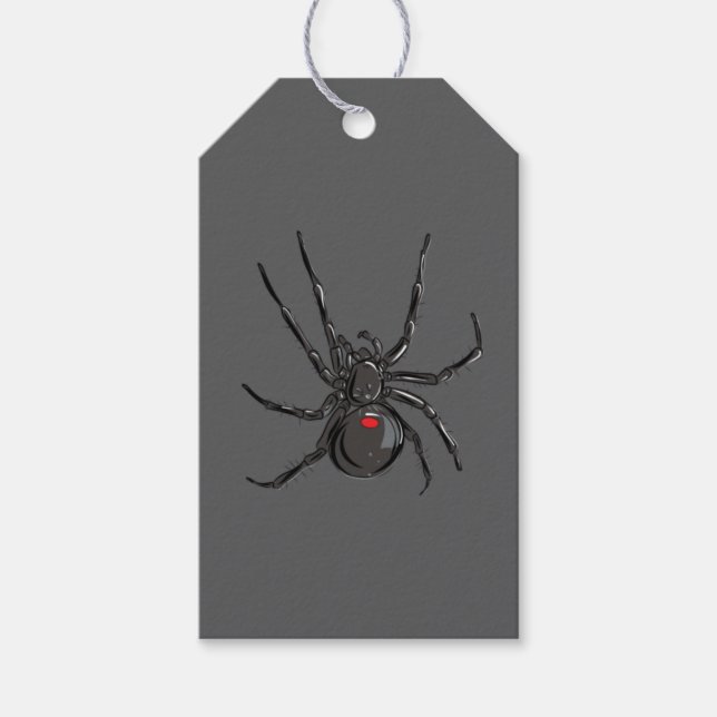 Schwarze Witwe Spider Originelle Zeichnend Kunst Geschenkanhänger (Vorderseite)