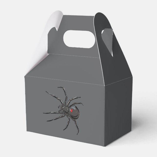 Schwarze Witwe Spider Originelle Zeichnend Kunst Geschenkschachtel (Rückseite)