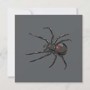 Schwarze Witwe Spider Originelle Zeichnend Kunst Karte