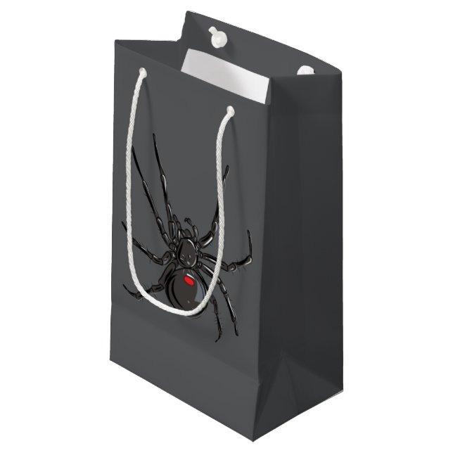 Schwarze Witwe Spider Originelle Zeichnend Kunst Kleine Geschenktüte (Vorderseite Schrägansicht)