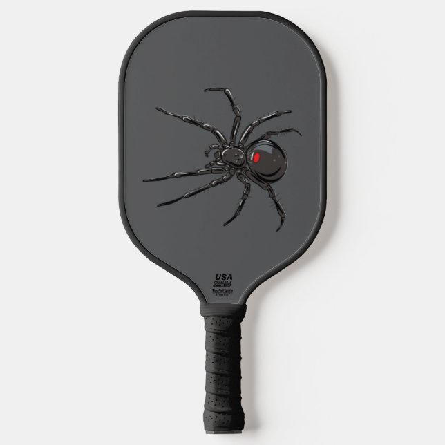Schwarze Witwe Spider Originelle Zeichnend Kunst Pickleball Schläger (Vorderseite)