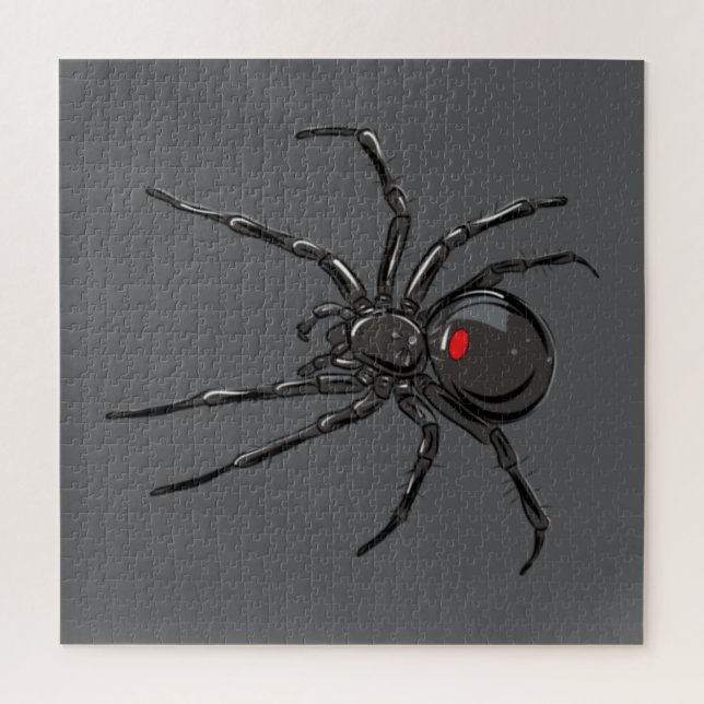 Schwarze Witwe Spider Originelle Zeichnend Kunst Puzzle (Vertikal)