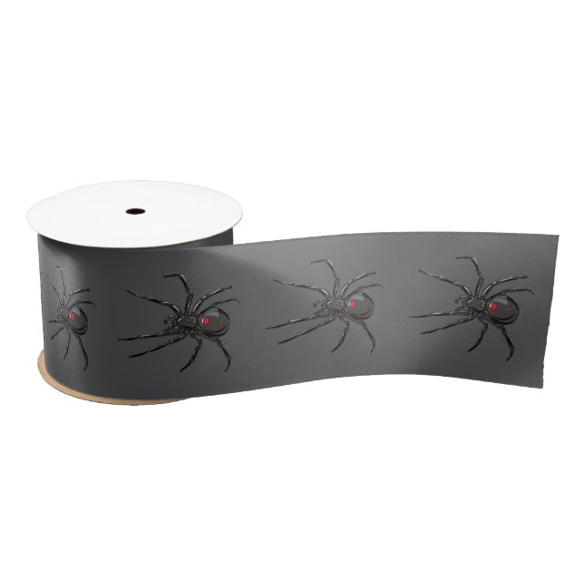 Schwarze Witwe Spider Originelle Zeichnend Kunst Satinband (Spule)