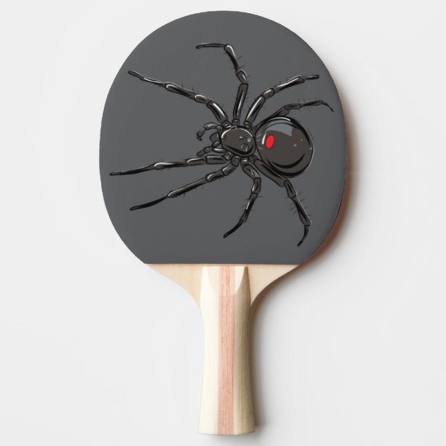 Schwarze Witwe Spider Originelle Zeichnend Kunst Tischtennis Schläger (Vorderseite)