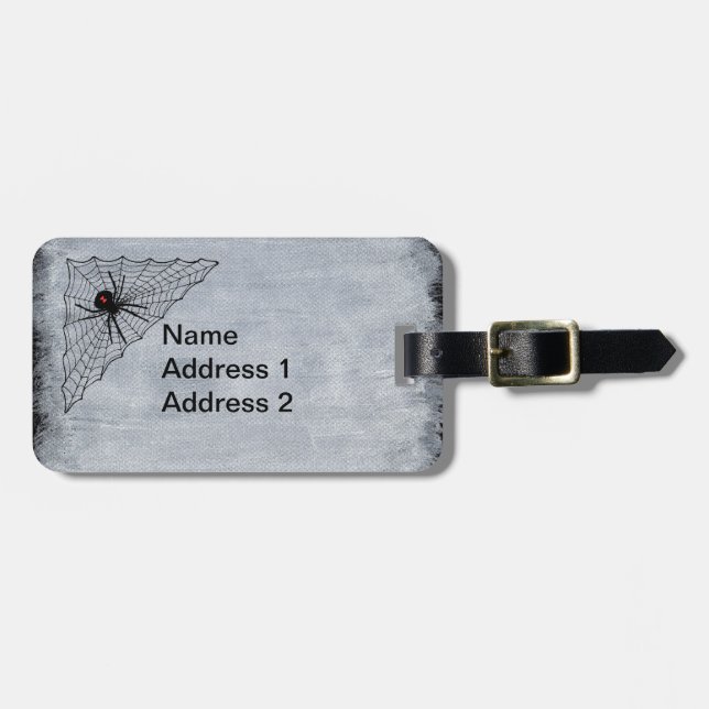 Schwarze Witwe Spider Red Hourglass-Marke im Web Gepäckanhänger (Vorderseite horizontal)