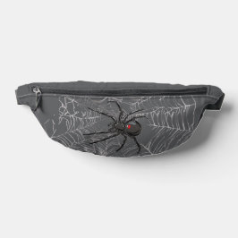 Schwarze Witwe Spiderweb Zeichnend Kunst Bauchtasche