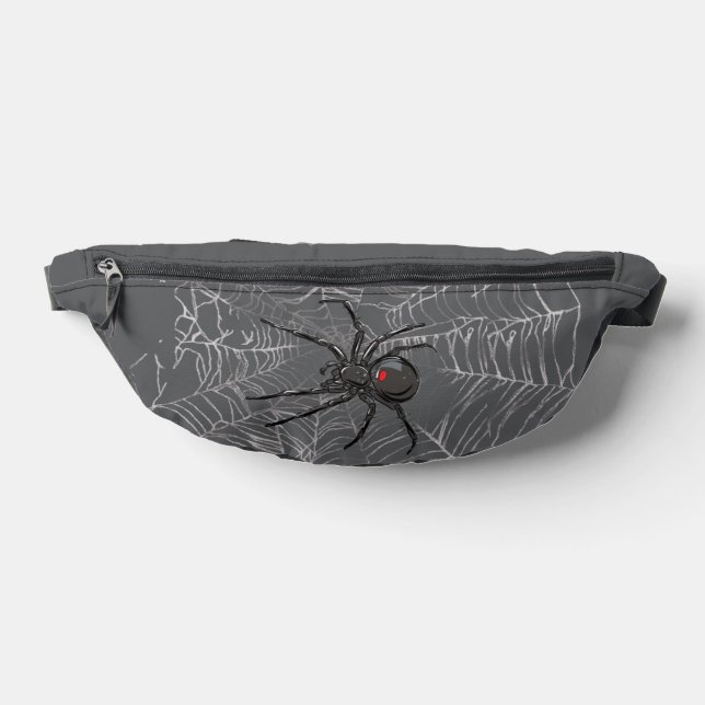Schwarze Witwe Spiderweb Zeichnend Kunst Bauchtasche (Ablage )