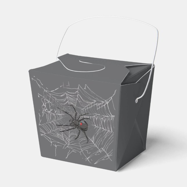 Schwarze Witwe Spiderweb Zeichnend Kunst Geschenkschachtel (Vorderseite)