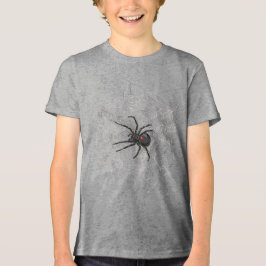 Schwarze Witwe Spiderweb Zeichnend Kunst Tri-Blend Shirt