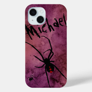Schwarze Witwe-Spinne Gothic Halloween-Monogramm Case-Mate iPhone Hülle