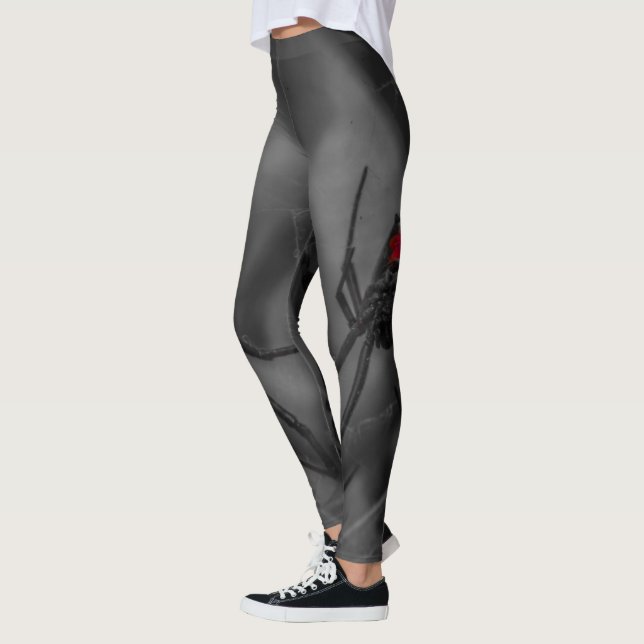 Schwarze Witwe-Spinne Leggings (Links)