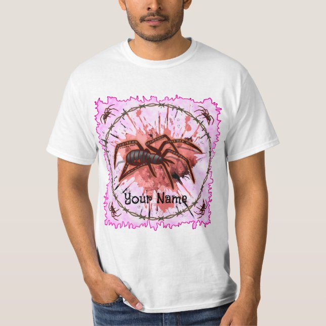 Schwarze Witwe-Spinne T-Shirt (Vorderseite)