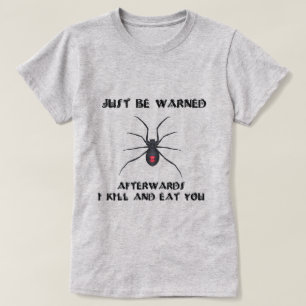 Schwarze Witwe-Warnung T-Shirt