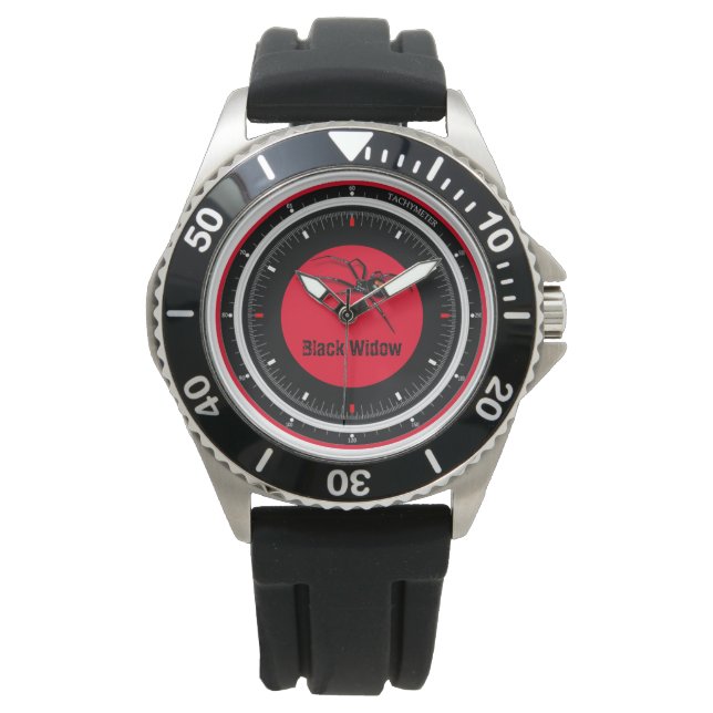 Schwarze Witwe | wasserdicht | Sport | Armbanduhr (Vorderseite)