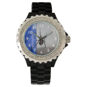Schwarze Witwen-Spinne Armbanduhr