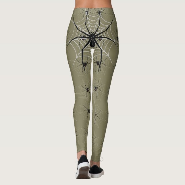 Schwarze Witwen-Spinnen-Leggings-Entwurf Leggings (Rückseite)