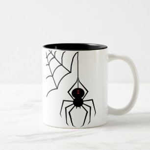 Schwarze Witwen-Spinnen-Tasse Zweifarbige Tasse