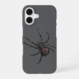 Schwarze Witwenspinne Originalzeichnung Kunst iPhone 16 Hülle