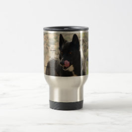 Schwarze Wolf-Reise/Pendler-Tasse Reisebecher