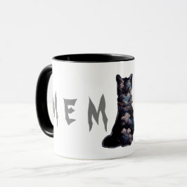 Schwarze Wolkenkatze Tasse