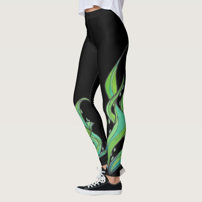 Schwarze Wreckleaf Leggings (Links)