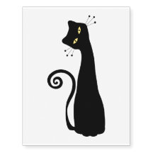 Schwarze wunderliche Katze