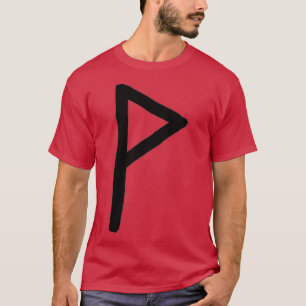 Schwarze Wunjo Rune Paintbrush T-Shirt