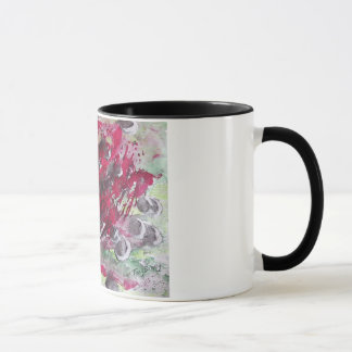 Schwarze Zellblasen Abstrakt Art Tasse