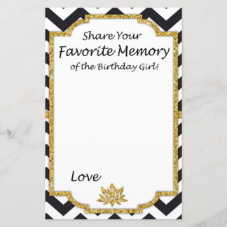 Schwarze Zickzack Lieblingsgedächtnis