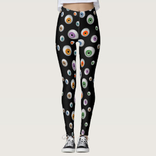 Schwarze Zombie Bloodshot farbenfrohe Halloween-Au Leggings