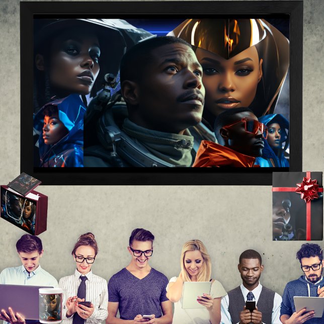 Schwarze Zukunft Karte (Get the full "Black Future" collection at  https://bit.ly/BlackFutureZazzle)