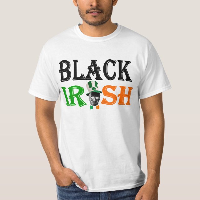 Schwarzen irischen Iren-St Patrick Tag T-Shirt (Vorderseite)