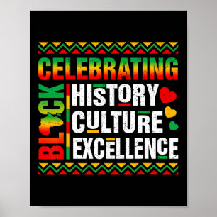 Schwarzen Monat der Geschichte Afro Afrikanische M Poster