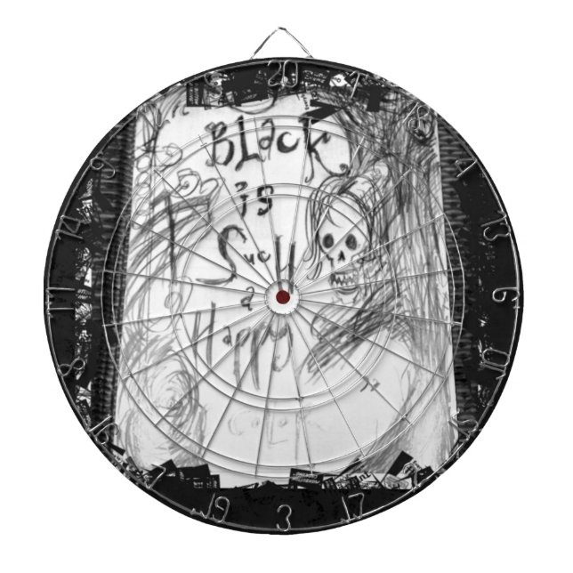 schwärzen Sie solch eine glückliche Farbe Dartscheibe (vorne)