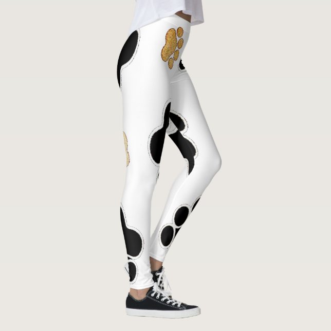 Schwärzen Sie und bräunen Sie Hunde- Leggings (Rechts)