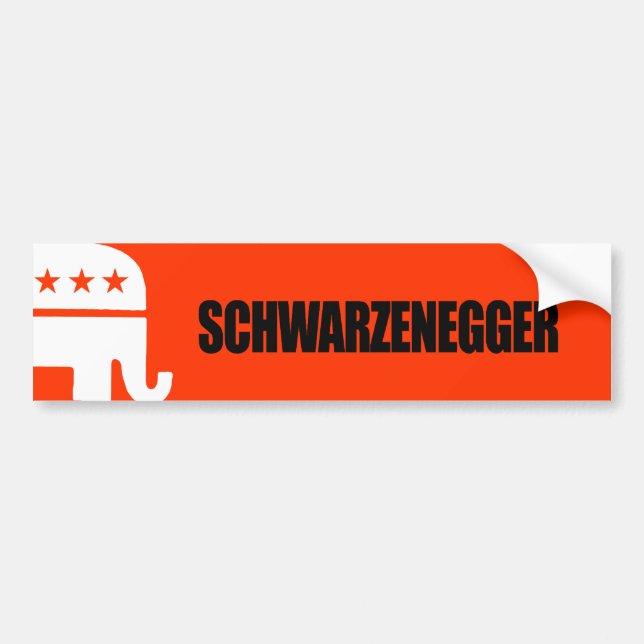 Schwarzenegger Autoaufkleber (Vorne)