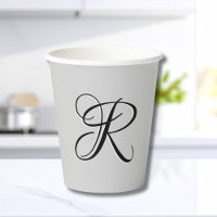 Schwarzer 3D-Kalligrafie-Anfangsbuchstabe | Pastel