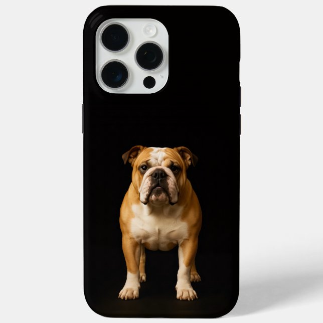 Schwarzer 4 Luxe iPhone 15 Pro Max Stamina Bulldog Case-Mate iPhone Hülle (Rückseite)