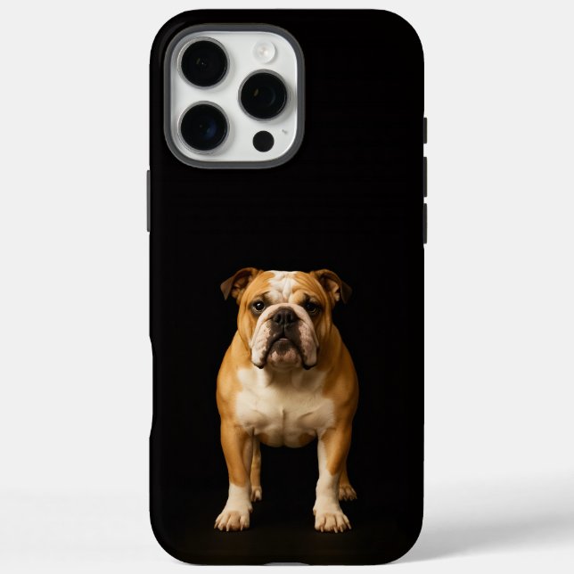 Schwarzer 4 Luxe iPhone 16 Pro Max Stamina Bulldog Case-Mate iPhone Hülle (Rückseite)