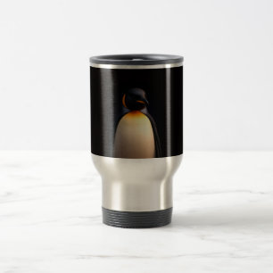 Schwarzer 4 Luxe-Reisebechern mit Kaiserpinguin Reisebecher