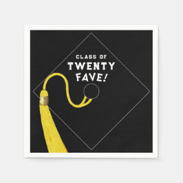 Schwarzer Abschluss 2025 Party Serviette