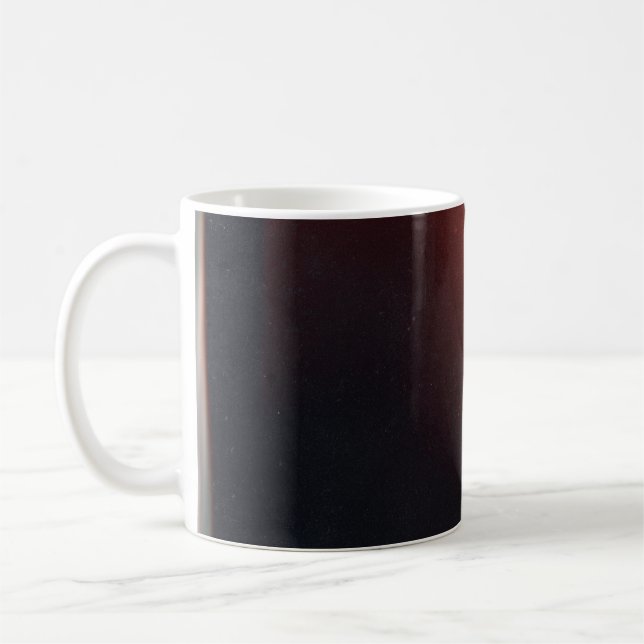 Schwarzer abstrakter Hintergrund. Foto-Effekt. Ret Kaffeetasse (Links)