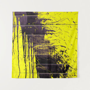 Schwarzer abstrakter Spritzer malen Tropfen auf ei Wandteppich